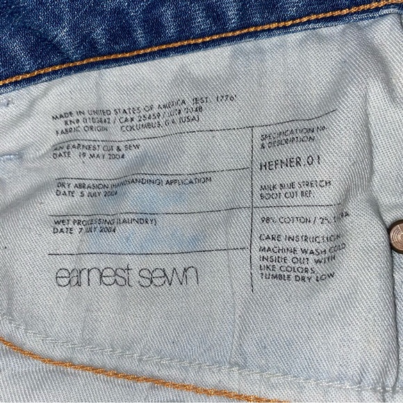 Earnest Sewn Hefner Jeans Size 31 Milk Blue - Picture 3 of 12